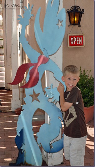 B and the metal cowboy