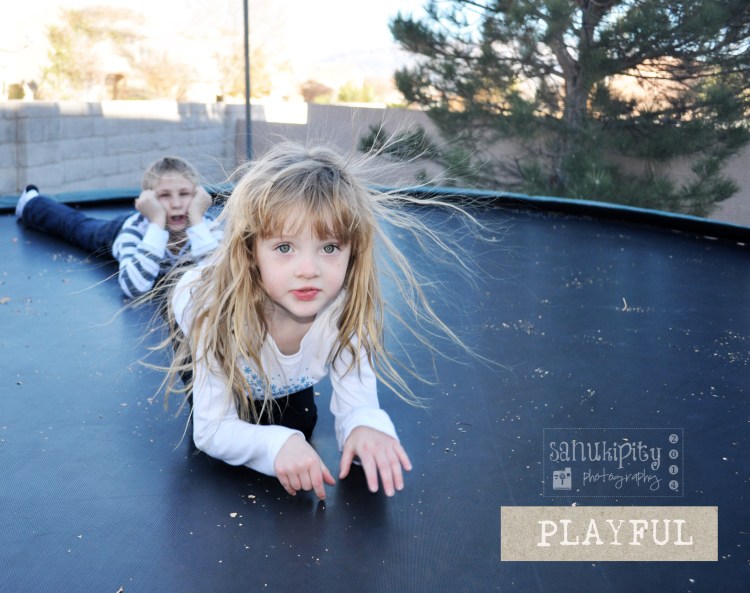 outside fun, trampoline, laughing