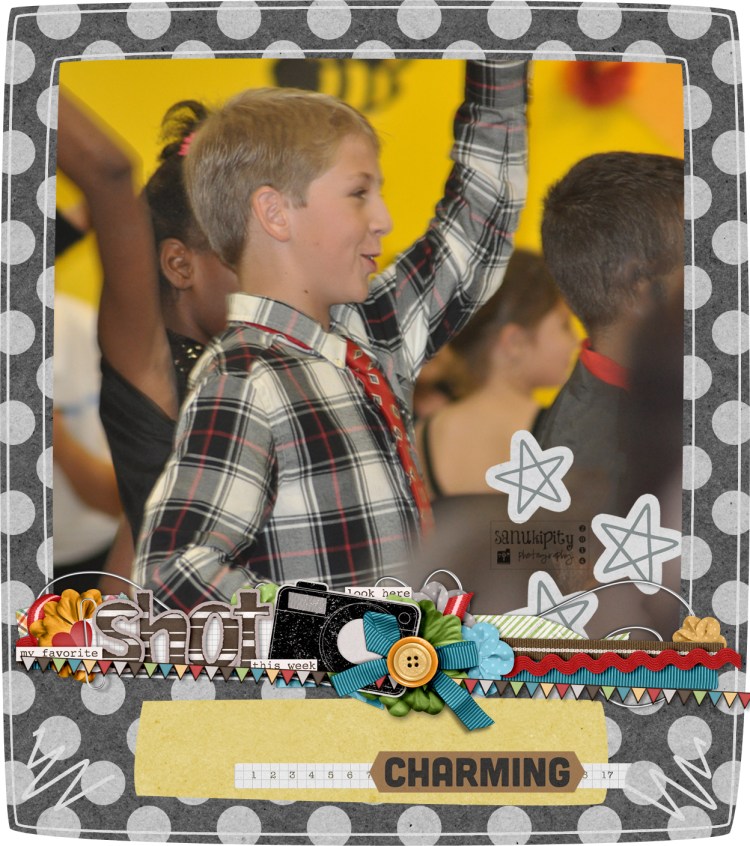 dress up, Mr B, dancing, smiles, digital scrapbooking